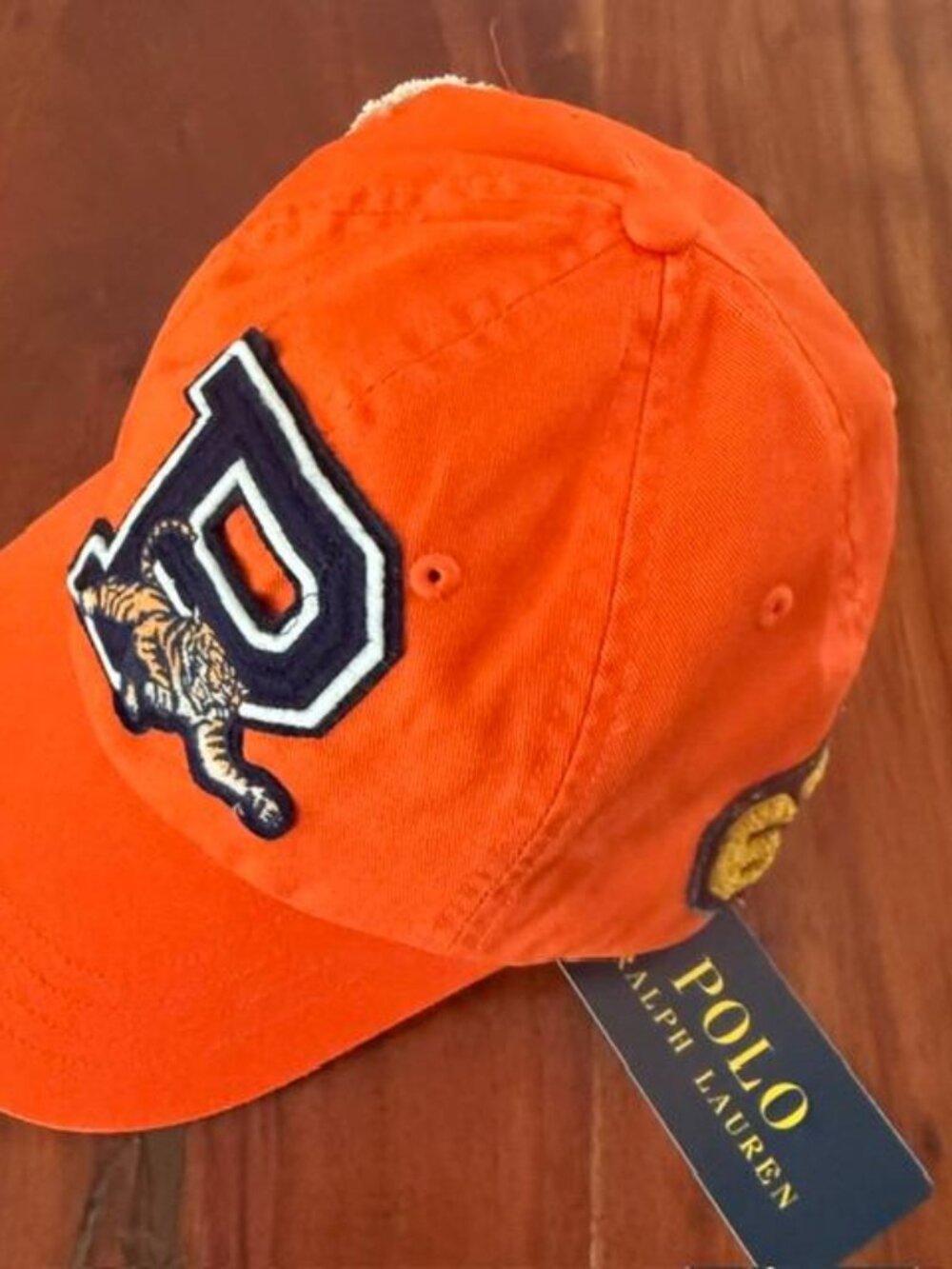 NWT POLO RALPH LAUREN 1 OF 1 ORANGE LETTERMAN P TIGER RLPC 67 FOOTBALL HAT CAP - Picture 3 of 10